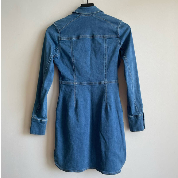 Free People Dynomite Denim Mini Dress Blue Size XS - Picture 4 of 5